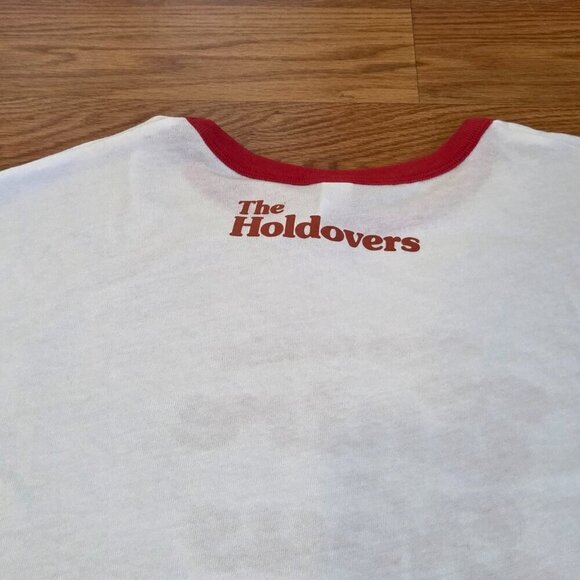 The Holdovers Movie Retro Ringer T-shirt Men’s XL ‘Entre Nous’ White Red Tee - Picture 10 of 12